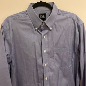 Jos. A. Bank Dress Shirt Size 16.5/35 Tailored Fit Blue